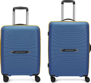ARISTOCRAT Carnival Pro Set of 2 (Small 55cm Medium 65cm) Suitcase With ...