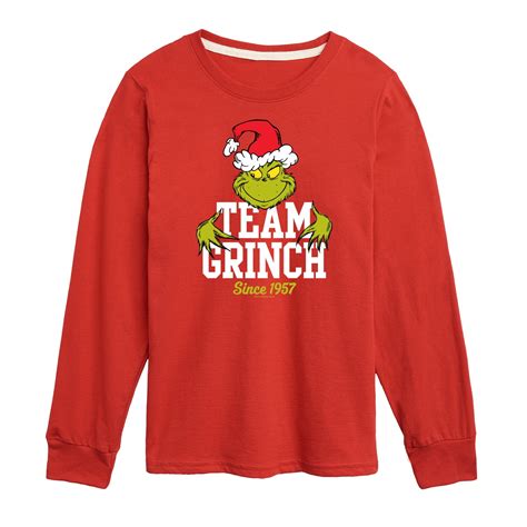 Dr. Seuss The Grinch Christmas Toddler and Youth Long Sleeve Graphic T ...