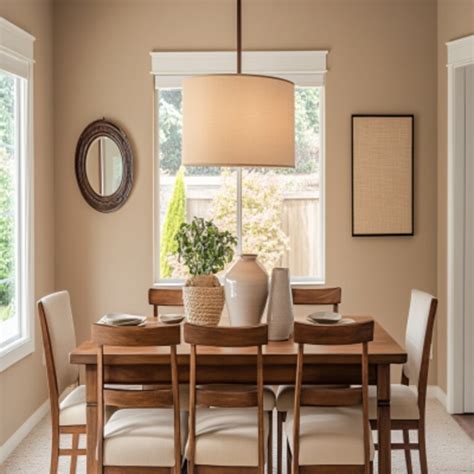 Minimal Wall Paint Design In Beige For Dining Rooms