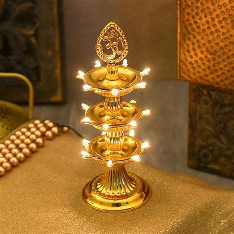 Buy Traditional LED Layered Decorative Diya Stand Online in India ...