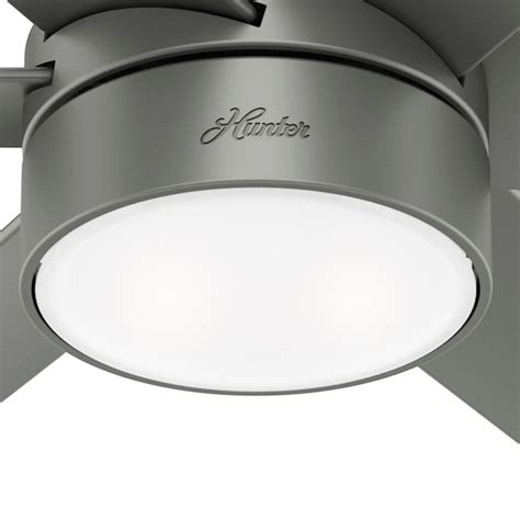 Hunter Solaria ENERGY STAR 60-in Matte Silver Integrated LED Indoor ...