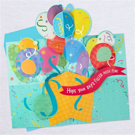 16" Fun Balloons Pop-Up Jumbo Birthday Card - Greeting Cards | Hallmark