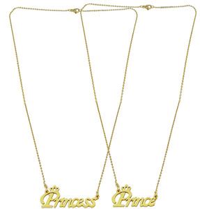 Men Style Valentine Gift Couple Prince Princess Letter Locket With ...