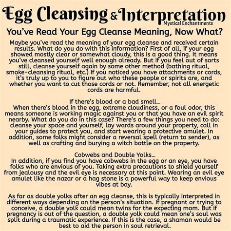 Egg Cleansing and Interpretation Poster