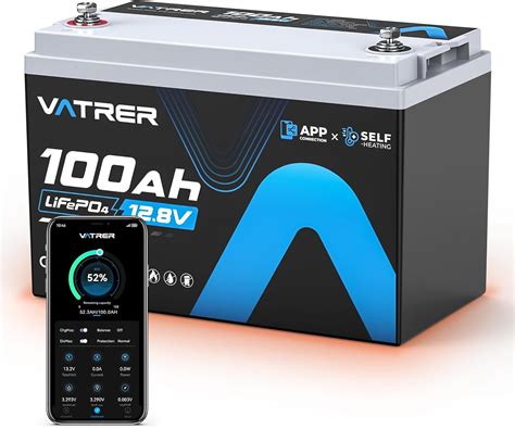 VATRERPOWER 12.8V 100AH Group 31 Bluetooth LiFePO4 Lithium India | Ubuy