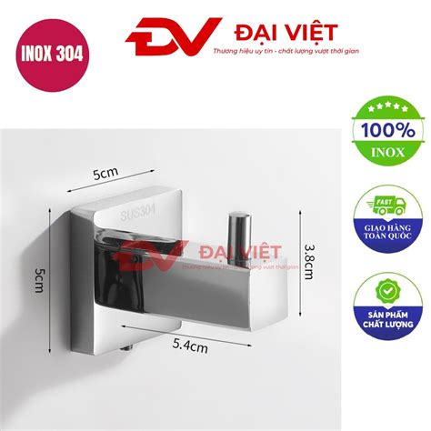Móc treo inox đơn 5.4x5cm - Bền bỉ, hiện đại, dễ lắp đặt