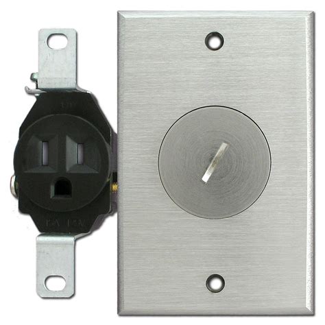 Tamper Resistant Single Receptacle Nickel Outlet Cover Floor Box
