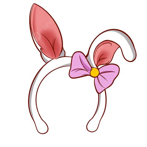 Easter Bunny Ears White Transparent, Pink Easter Bunny Ear Headband ...