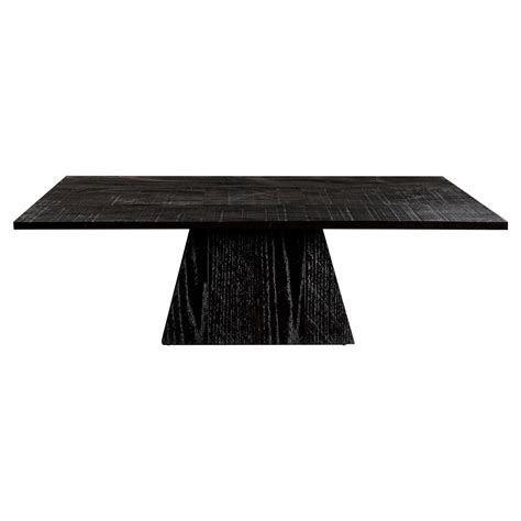 1957 Handcrafted Black Oak Rectangular Dining Table For Sale at 1stDibs ...