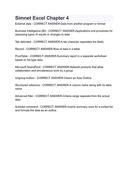 Image result for SimNet Excel Quiz