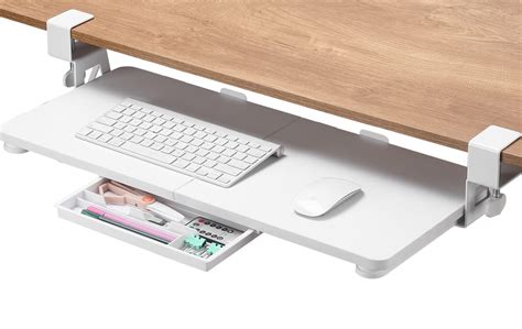 ETHU Keyboard Tray Under Desk, 26.77" X 11.81" Large Size Keyboard Tray ...