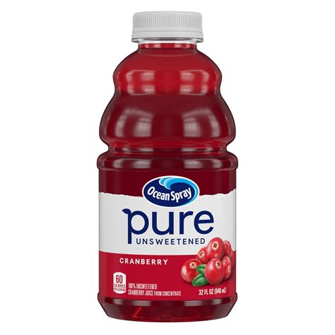 Ocean Spray Pure Unsweetened Cranberry, 100% Cranberry Juice From ...