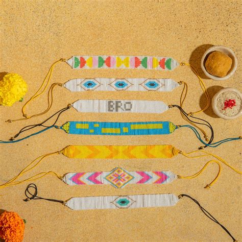 Assorted Set of Beadwork Rakhis – House of Ekam