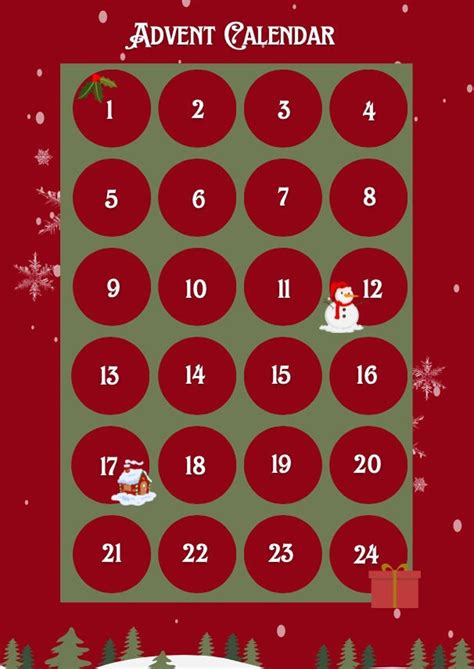 Buy PRINTABLE Advent Calendar + Menu Template With Personalised Name ...