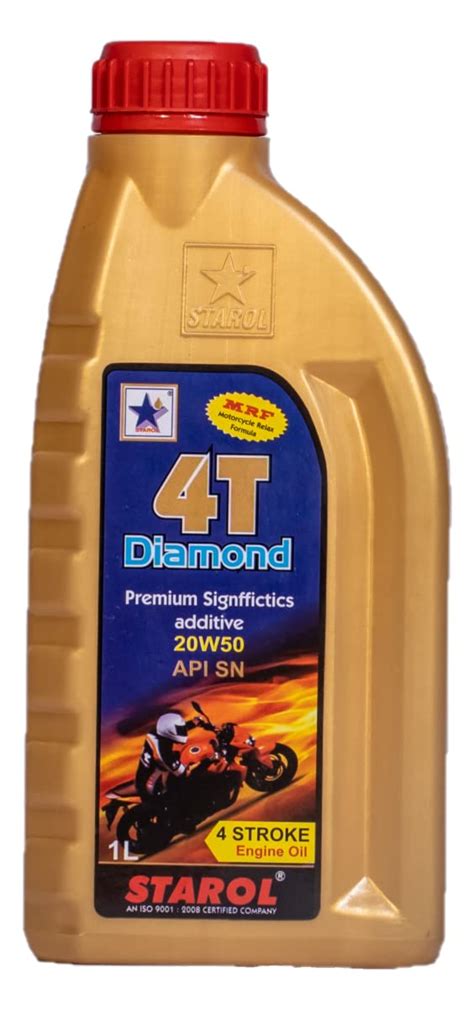 STAROL 4T Diamond 20W-50 Engine Oil (API SN) for Bike - 1 L : Amazon.in ...