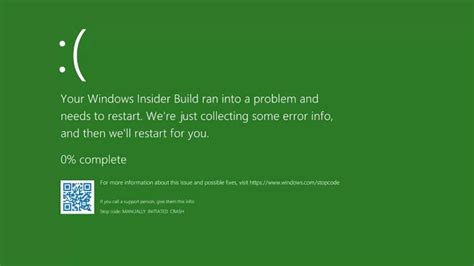 Image result for Green Screen Error Windows 1.0