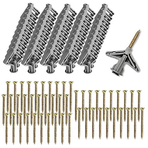 Buy Plasterboard Fixings, 100 Pcs Plasterboard Wall Plugs & Screws ...