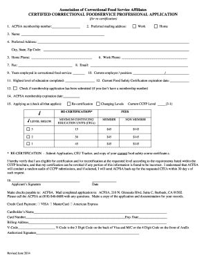 Fillable Online CCFP Program Recertification Brochure - Association of ...