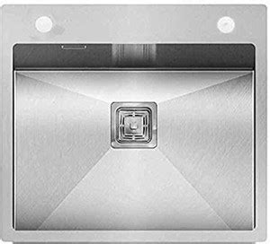 PRINCE 24"x18"x10" Handmade Stainless Steel Single Bowl With Tap Hole ...
