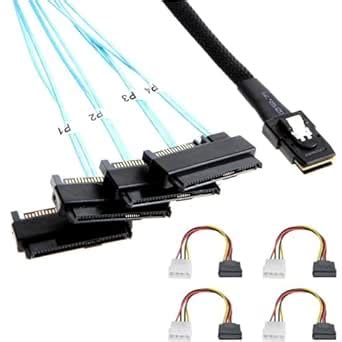 ChenYang CY SFF-8087 36 Pin Mini SAS Host Internal to 4 SFF-8482 29Pin ...