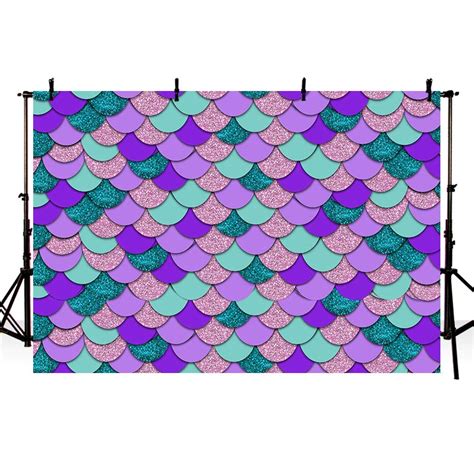 MEHOFOTO 7x5ft Mermaid Scales Photography Backdrop Under The Sea Girl ...