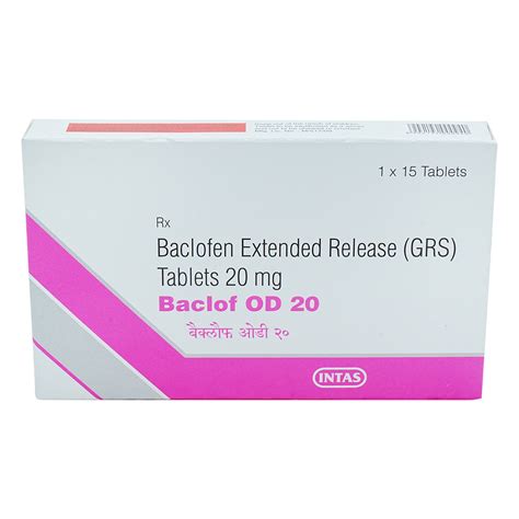 Baclof OD 20 Tablet | Uses, Side Effects, Price | Apollo Pharmacy