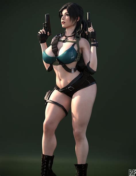 Lara Croft showing off her new attire (Tomb Raider) [Rude Frog] : r/rule34