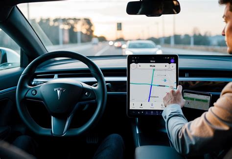 Image result for Using Waze Tesla Model 3