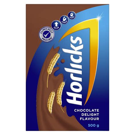 Horlicks Chocolate Delight Flavour Nutrition Drink Powder, 500 gm ...
