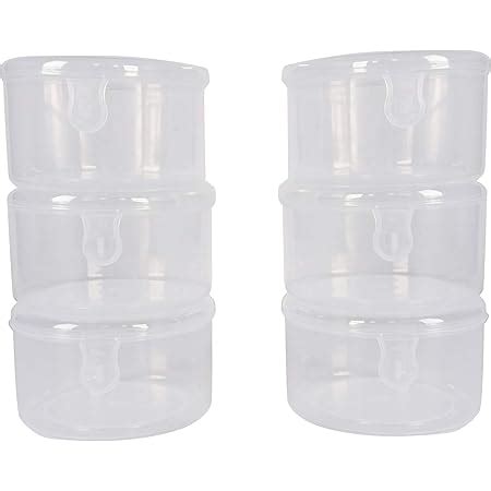 Feliz Plastic Circular Storage Boxes 3 inches Diameter 1.5 inches ...