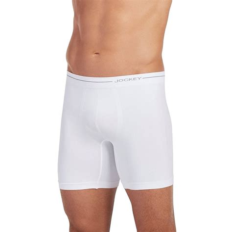 Jockey - Jockey Mens 3-Pack Essential Fit Cotton Staycool+ Midway Boxer ...