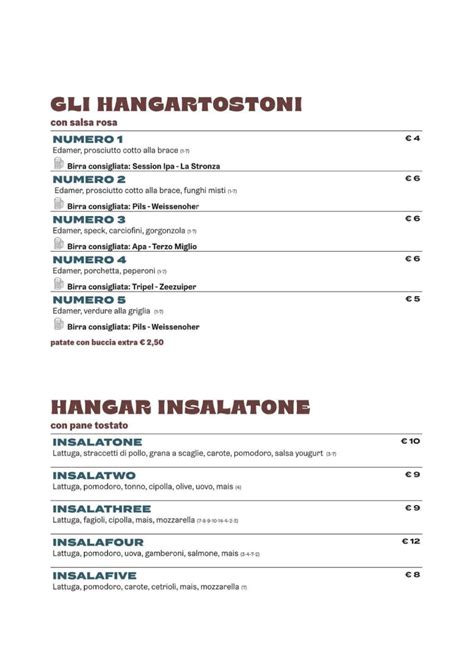 Menù completo e carta 2024 - Hangar 21 a Venezia | TheFork