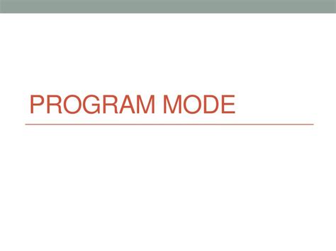Image result for Program Mode