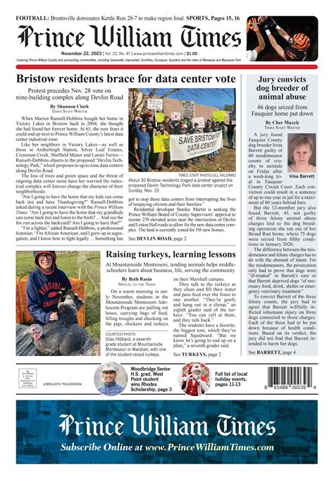 Prince William Times 11/22/2023 by Fauquier Times (52 issues) & Prince ...
