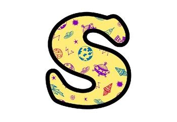 Space Bulletin Board Letters, Numbers and Symbols, Space Classroom ...