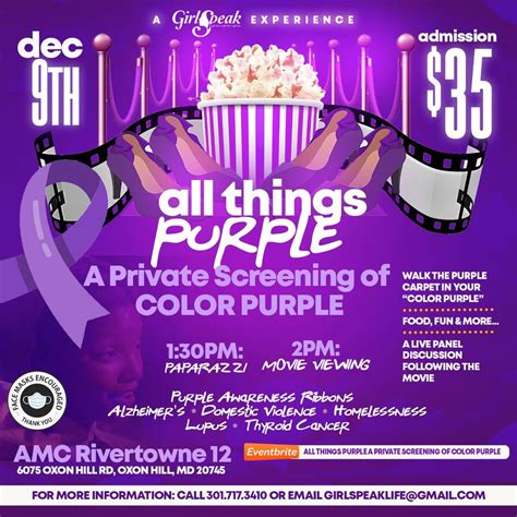All Things Purple...a Private Screening of the COLOR PURPLE , AMC ...