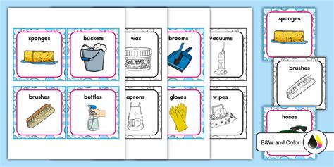 Car Wash Dramatic Play Labels