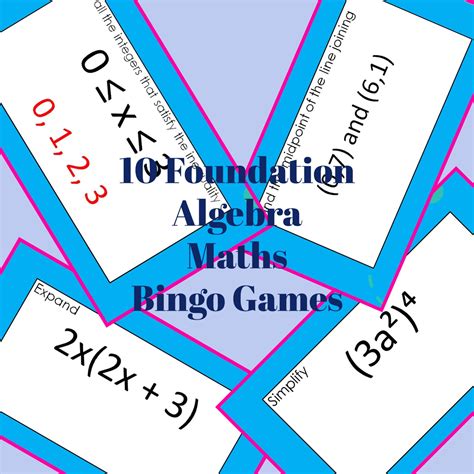 10 GCSE Foundation Algebra Maths Bingo Games Activity | Made By Teachers