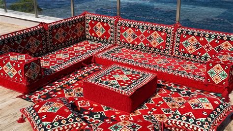 L Shaped Floor Sofa, Arabic Floor Seating Set, Turkish Floor Sofa ...