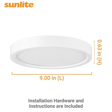 Sunlite 1-Light 9-in Matte White LED Flush Mount Light 81286-SU at ...