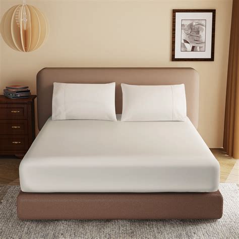 Shunjie.Home Twin Size Fitted Sheet, 100% Egyptian Cotton, 600 Thread ...