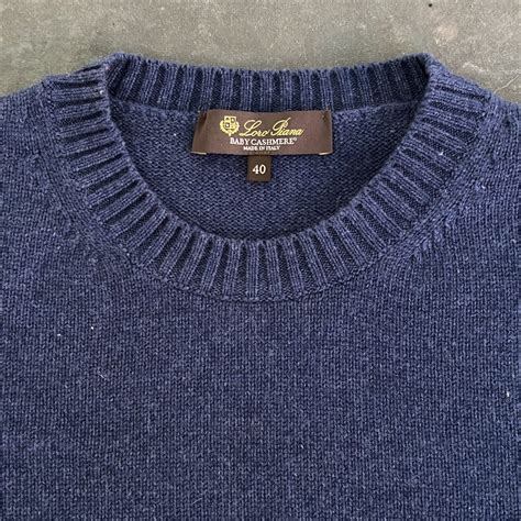 Loro Piana Blue Crew Neck Sweater