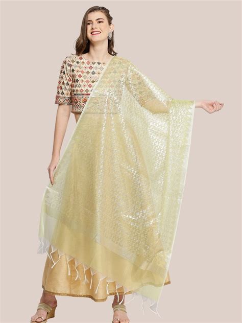Zari Woven Gold Banarasi Dupatta – Dupatta Bazaar