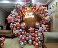 Ring Setup With Led Lights For Birthday Surprise Party