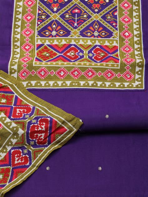 Printed Cotton Unstitched Suit With Dupatta – mbz.in