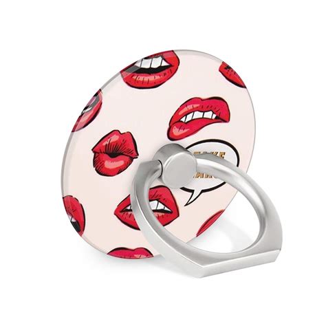 Cell Phone Ring Holder Rotation 360 Degree Lips in Red Finger Ring ...