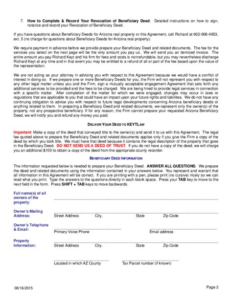 AZ KEYTLaw Beneficiary Deed Preparation Service Form - Fill Online ...