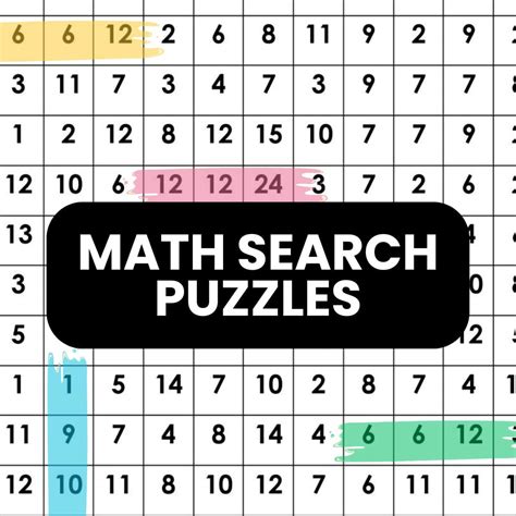 Image result for Math Search Puzzle Answer Key