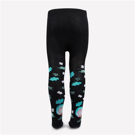 Doraemon Printed Knitted Tights For Baby Girls & Baby Boys - Black ...