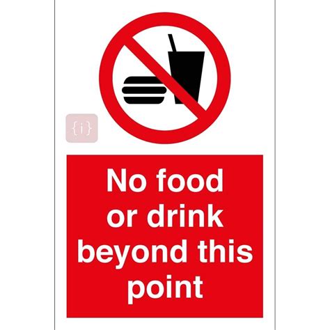 ISEE 360®No Water no Food Allowed Beyond The Point Sign Sticker for ...